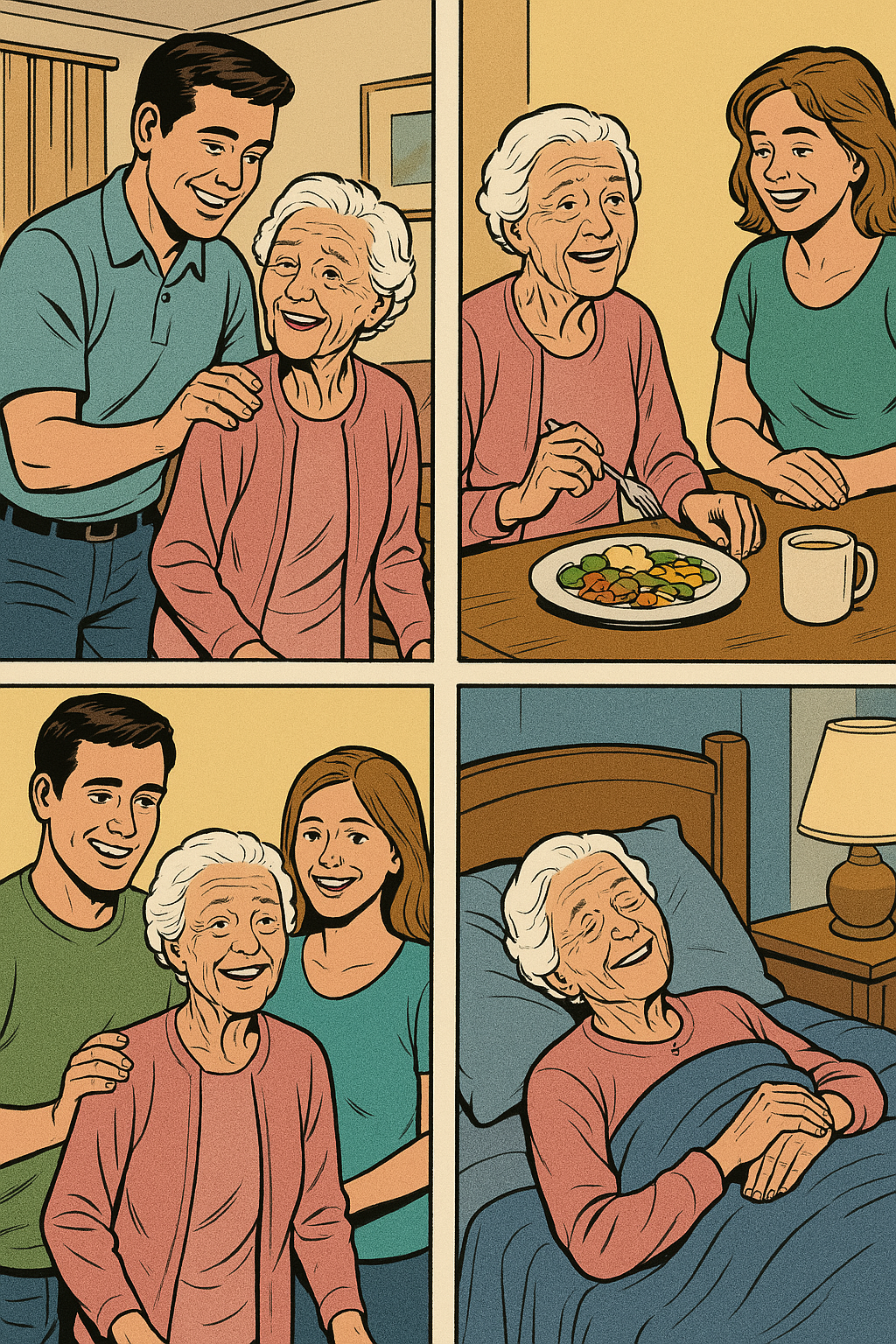 Caso Clínico: Tratamento de Doença de Alzheimer com Cannabis Medicinal 3 A imagem retrata a jornada de recuperação de um paciente com Alzheimer, que celebra a diminuição dos sintomas debilitantes graças a um tratamento eficaz. A alegria e o bem-estar agora são compartilhados por ele e seus familiares, que também se sentem muito mais felizes