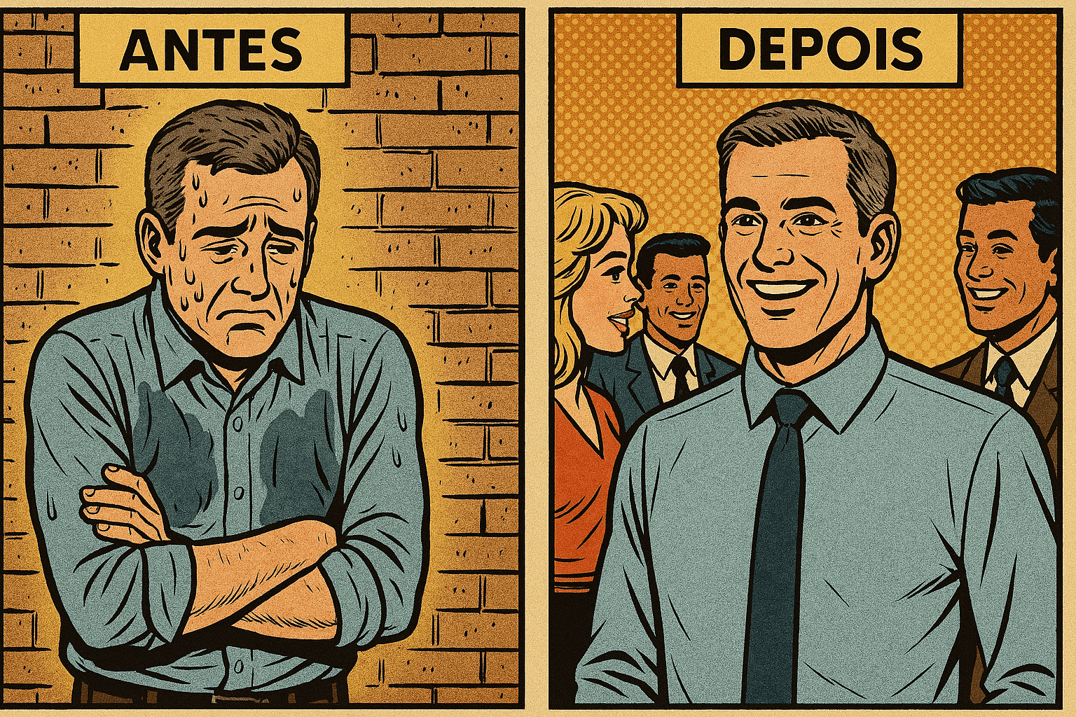 Caso clínico - Hiperidrose Hereditária tratada com cannabis 3 Antes e depois do tratamento com cannabis medicinal