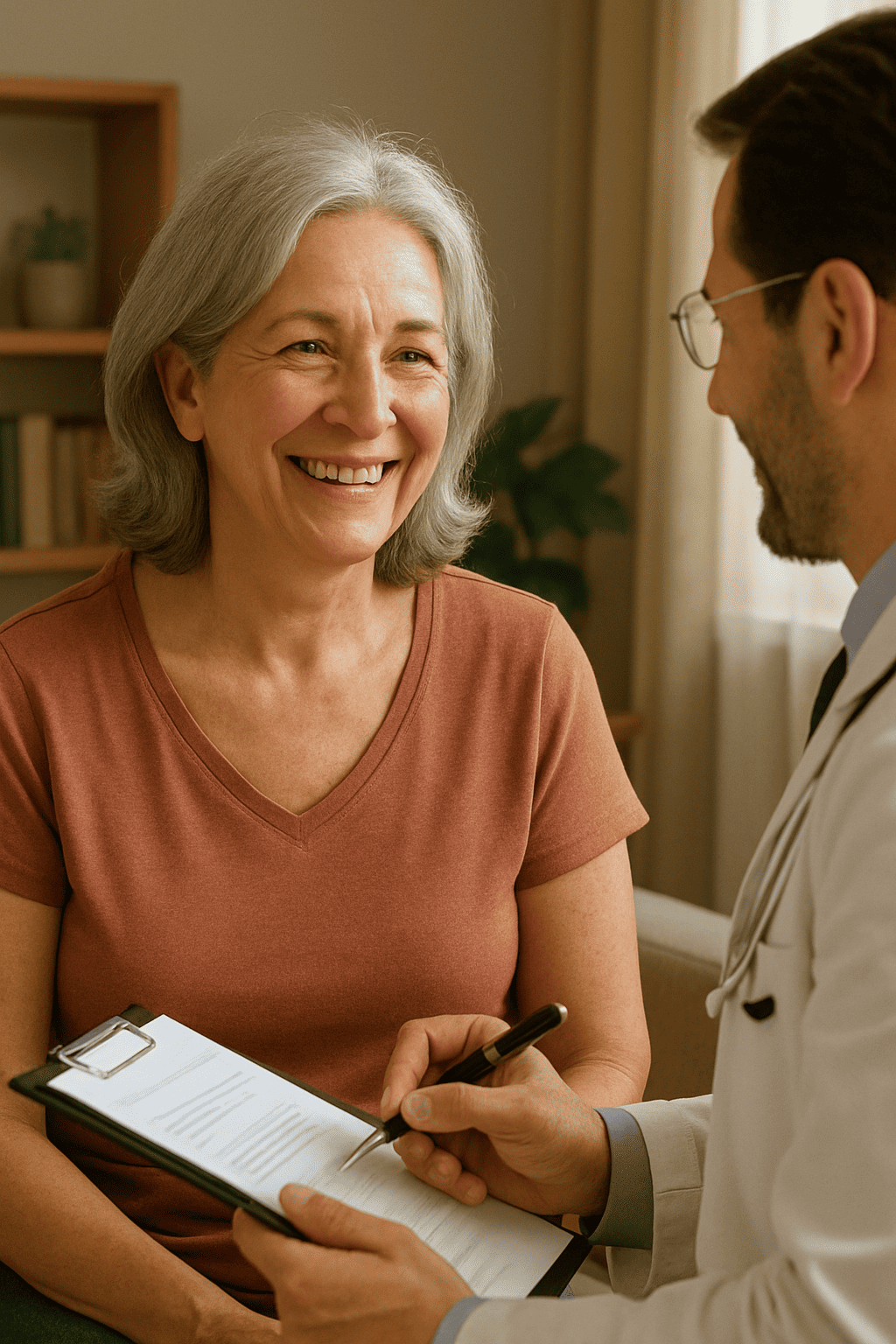 Caso Clínico: Manejo dos sintomas da Menopausa com cannabis medicinal 2 Paciente feliz com o sucesso do tratamento