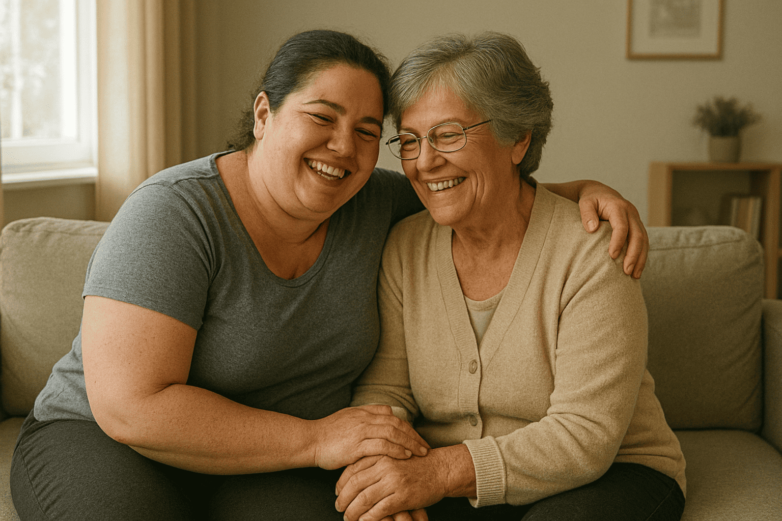 Caso Clínico: Depressão e Ideação Suicida em paciente com câncer 3 Paciente feliz ao lado da sua mãe após o sucesso do tratamento prescrito